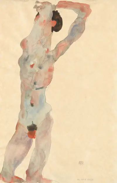 Männlicher Akt, 1912 – nr 1 av Egon Schiele