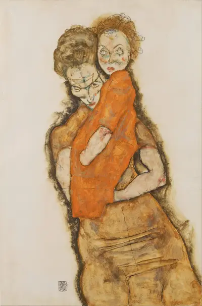 Mother and Child av Egon Schiele