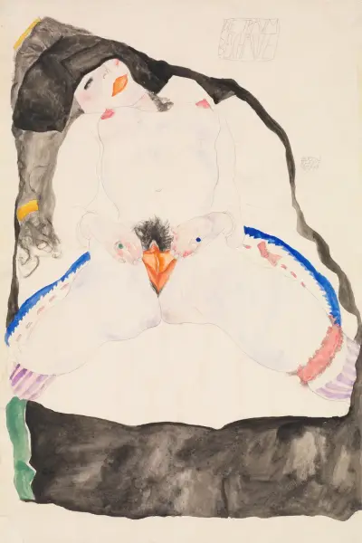 Observed in a Dream av Egon Schiele