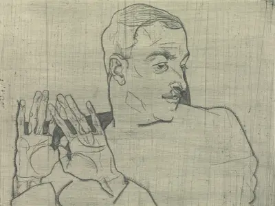 Portrait of Arthur Roessler av Egon Schiele