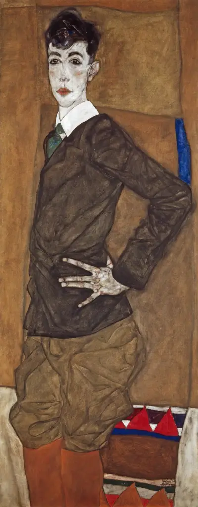 Portrait of Erich Lederer av Egon Schiele