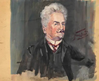 Porträt Leopold Czihaczek, 1907 av Egon Schiele