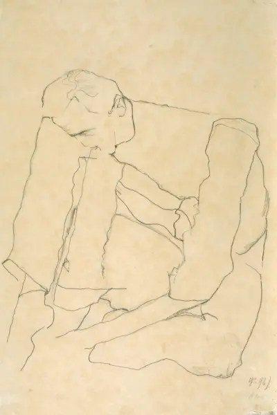 Seated Man av Egon Schiele