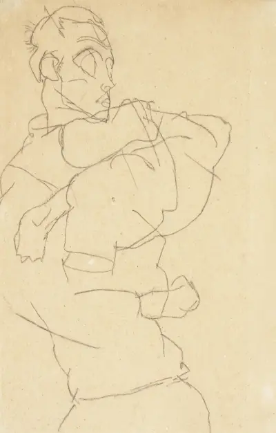 Selbstdarstellung (Self-Portrait) av Egon Schiele