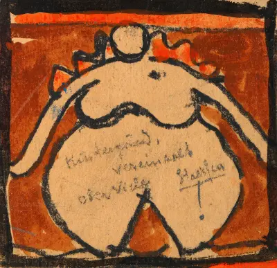 üppiger weiblicher Akt av Egon Schiele