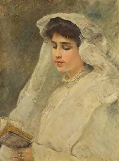 Lesende Frau von Konstantin Egorovich Makovsky