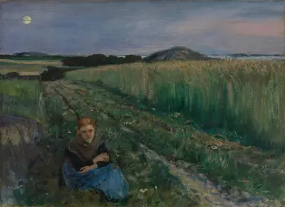 Summer Night at Sandø, Eilif Peterssen