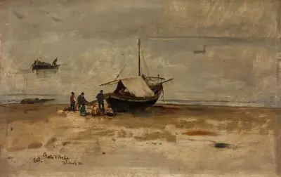 The Beach at Porto d’Anzio, Eilif Peterssen