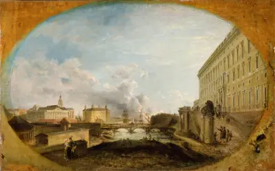 Vy över Stockholm I av Elias Martin