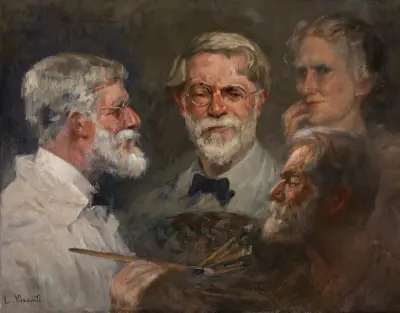Autorretrato em três posições av Eliseu Visconti