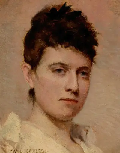Portrait of a Young Woman av Emil Carlsen