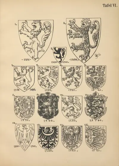 Heraldischer Handbuch fur Freunde der Wappenkunst Pl.06 av Emil Doepler