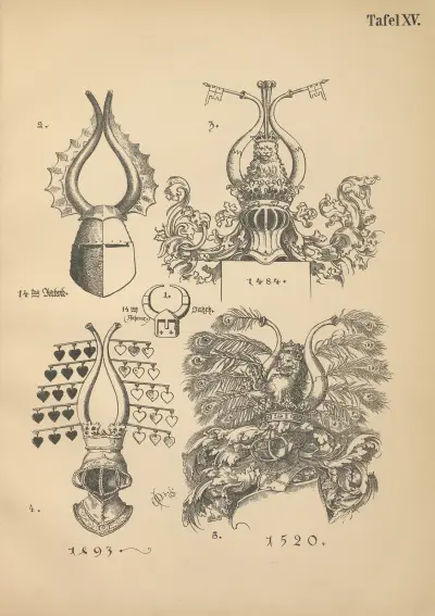 Heraldischer Handbuch fur Freunde der Wappenkunst Pl.14 av Emil Doepler