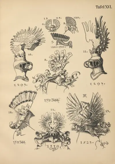 Heraldischer Handbuch fur Freunde der Wappenkunst Pl.15 av Emil Doepler