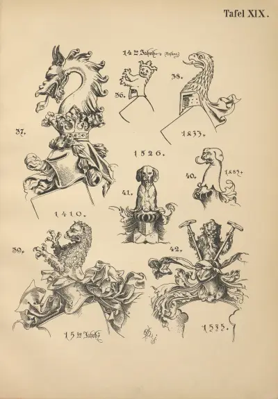 Heraldischer Handbuch fur Freunde der Wappenkunst Pl.18 av Emil Doepler