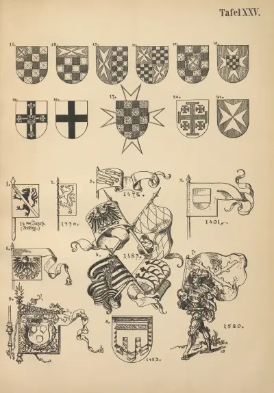 Heraldischer Handbuch fur Freunde der Wappenkunst Pl.24 av Emil Doepler