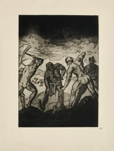 N° 38 – Korsets grävare hackar på Golgata, Emile Bernard