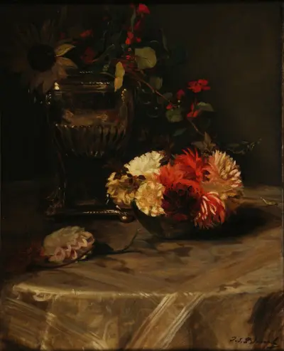 Dahlias et capucines à l’urne d’argent, 1904, Jacques-Émile Blanche
