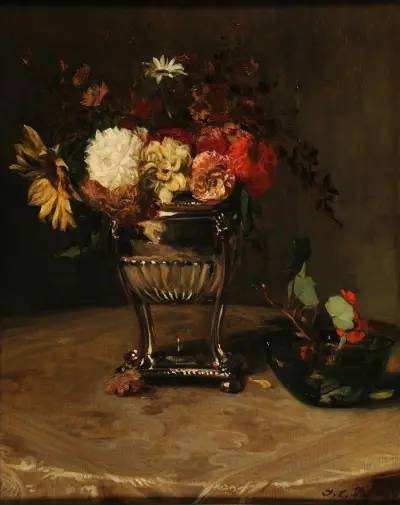 Dahlias et capucines à l’urne d’argent, 1906, Jacques-Émile Blanche