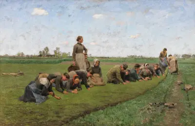 Flaxweeding in Flanders, Emile Claus