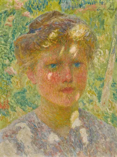 Jeune fille aux cheveux blonds, Emile Claus
