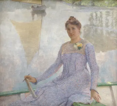 Portrait of Anna de Weert, Emile Claus