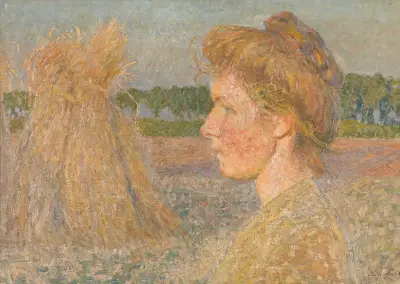 Profile of a Woman and Wheatsheaves, Emile Claus