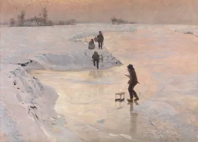 Skaters, Emile Claus