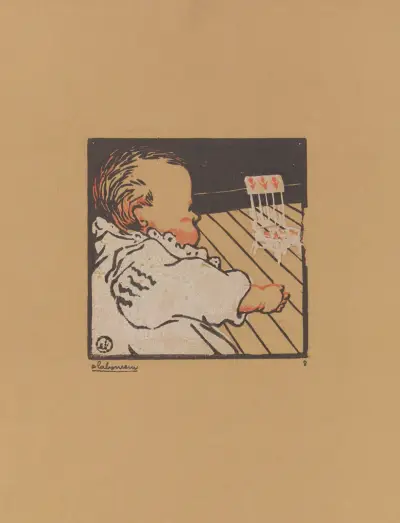 Das pausbäckige Baby von Jean-Émile Laboureur