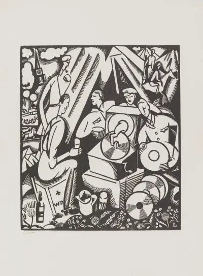 Der Grammophon von Jean-Émile Laboureur