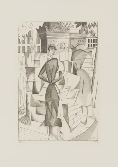 Der Zeitungskiosk von Jean-Émile Laboureur