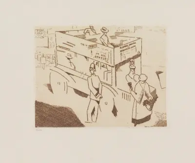 Der Polizist, London von Jean-Émile Laboureur