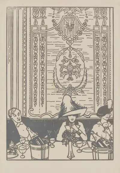 Das Montmartre-Abendessen von Jean-Émile Laboureur