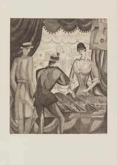 Die Jahrmarktsschießbude von Jean-Émile Laboureur