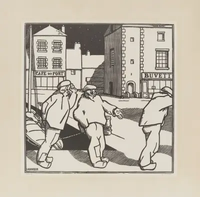 Die betrunkenen Matrosen von Jean-Émile Laboureur