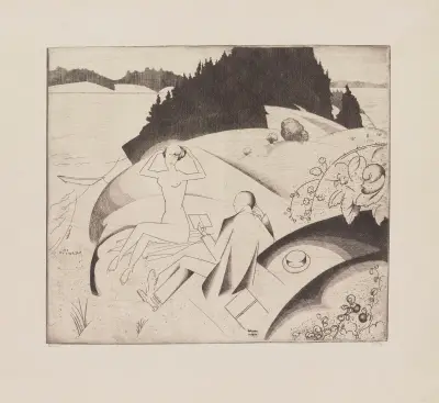 Die einsame Insel von Jean-Émile Laboureur