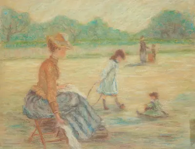 Étude pour ‘Le Square (Jardin du Luxembourg)’ von Claude-Émile Schuffenecker