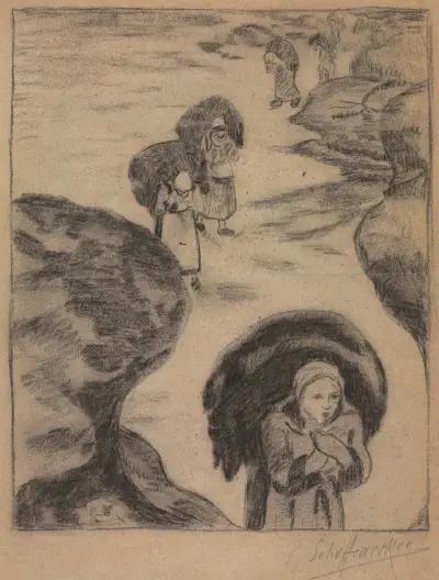 Seaweed Gatherers, Yport von Claude-Émile Schuffenecker