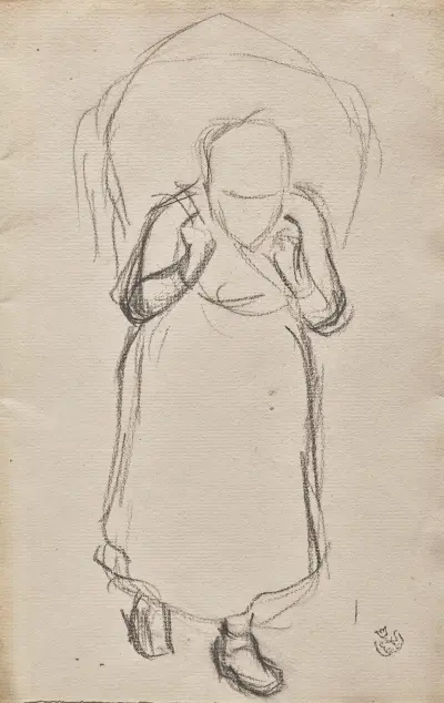 Study for ‘Seaweed Gatherers, Yport’ von Claude-Émile Schuffenecker