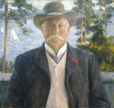 Portrait of the Composer Thorvald Lammers av Erik Werenskiold