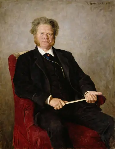 Portrait of the Poet Bjørnstjerne Bjørnson, 1885 av Erik Werenskiold