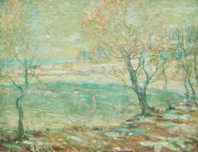 Inwood on the Hudson, In the Snow av Ernest Lawson