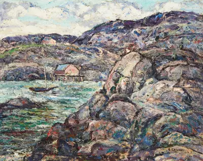 Rocky Coast, Nova Scotia av Ernest Lawson