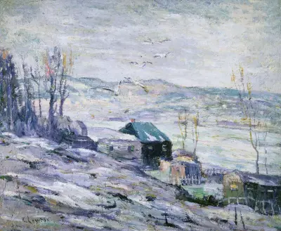 Windy Day, Bronx River av Ernest Lawson