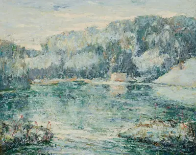 Winter, Spuyten Duyvil av Ernest Lawson