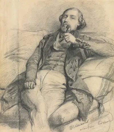 Mężczyzna palący, Ernest Meissonier