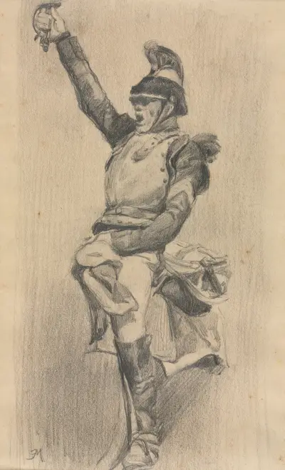 Żołnierz z podniesionym ramieniem, Ernest Meissonier