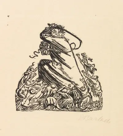 Holzschnitt aus Der Kopf von Ernst Barlach