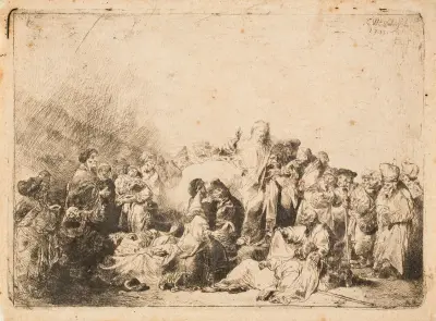 Christ Healing the Sick av Christian Wilhelm Ernst Dietrich