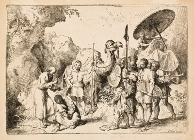 The Baptism of the Chamberlain of Queen Candace of Ethiopia av Christian Wilhelm Ernst Dietrich